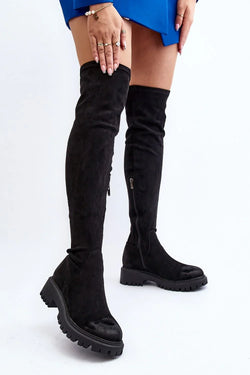 Women Thigh High Boots - Mid Platform Shoes - Guocali
