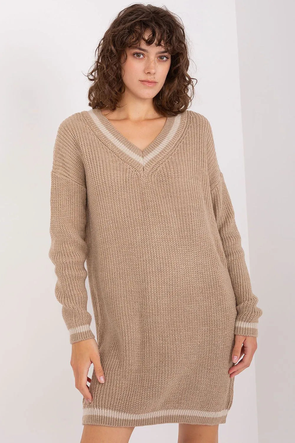 Women's Above Knee Day Dress – Oversized With Long Sleeves