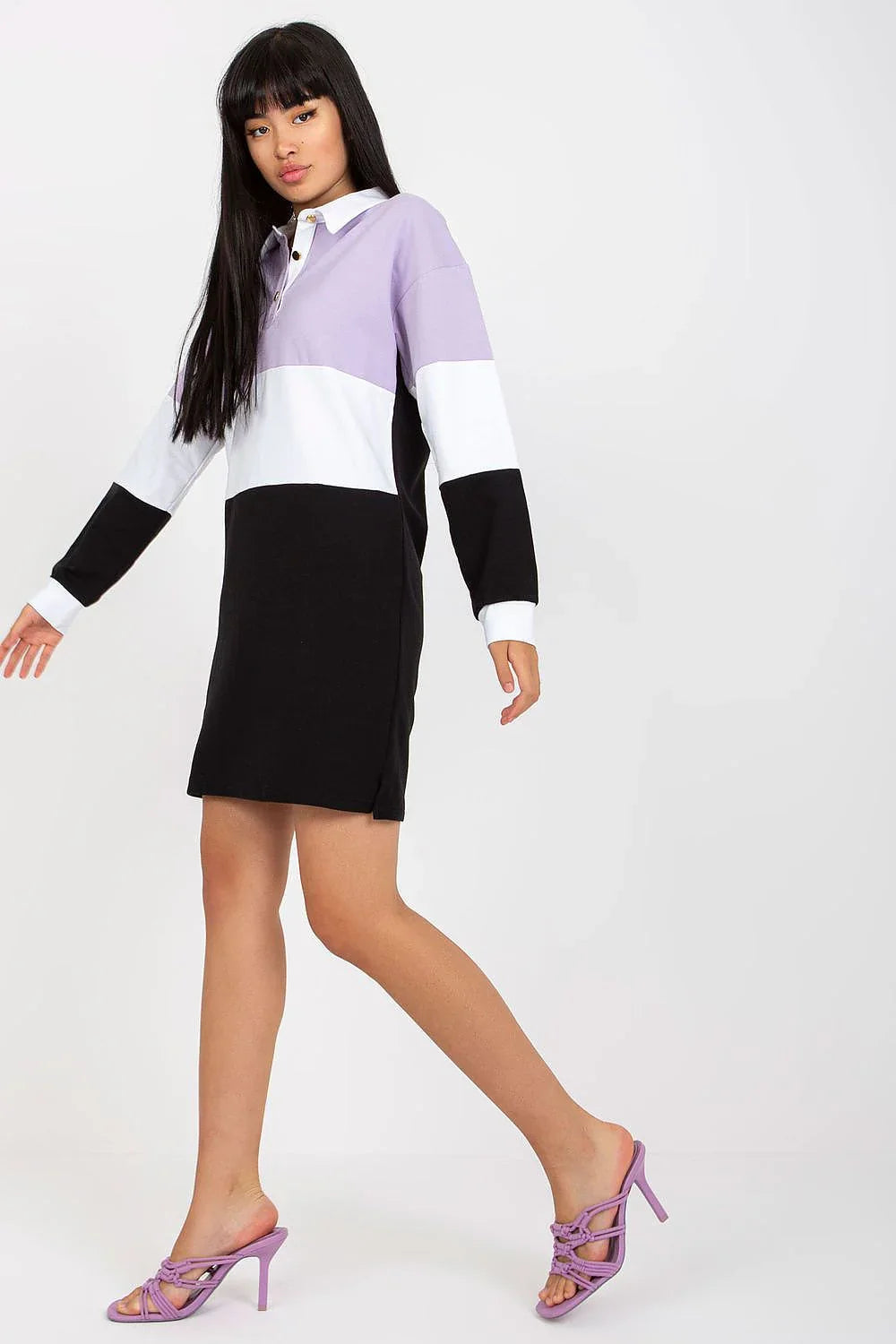 Women's Above Knee Day Dress – Regular Fit With Long Sleeves