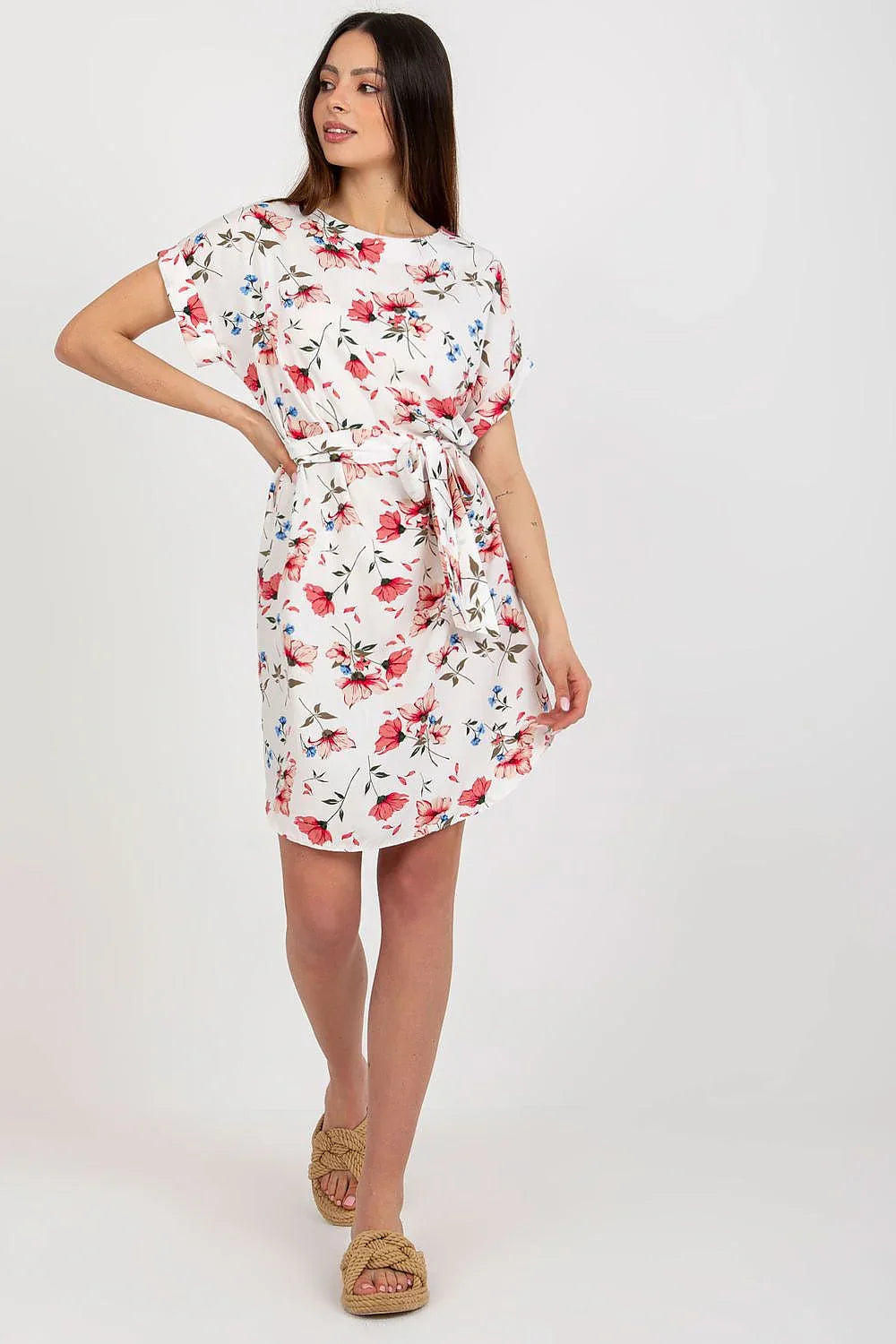 Women's Above Knee Day Dress – Regular Fit With Short Sleeves