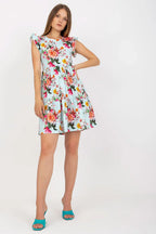 Women's Above Knee Day Dress – Regular Fit With Short Sleeves