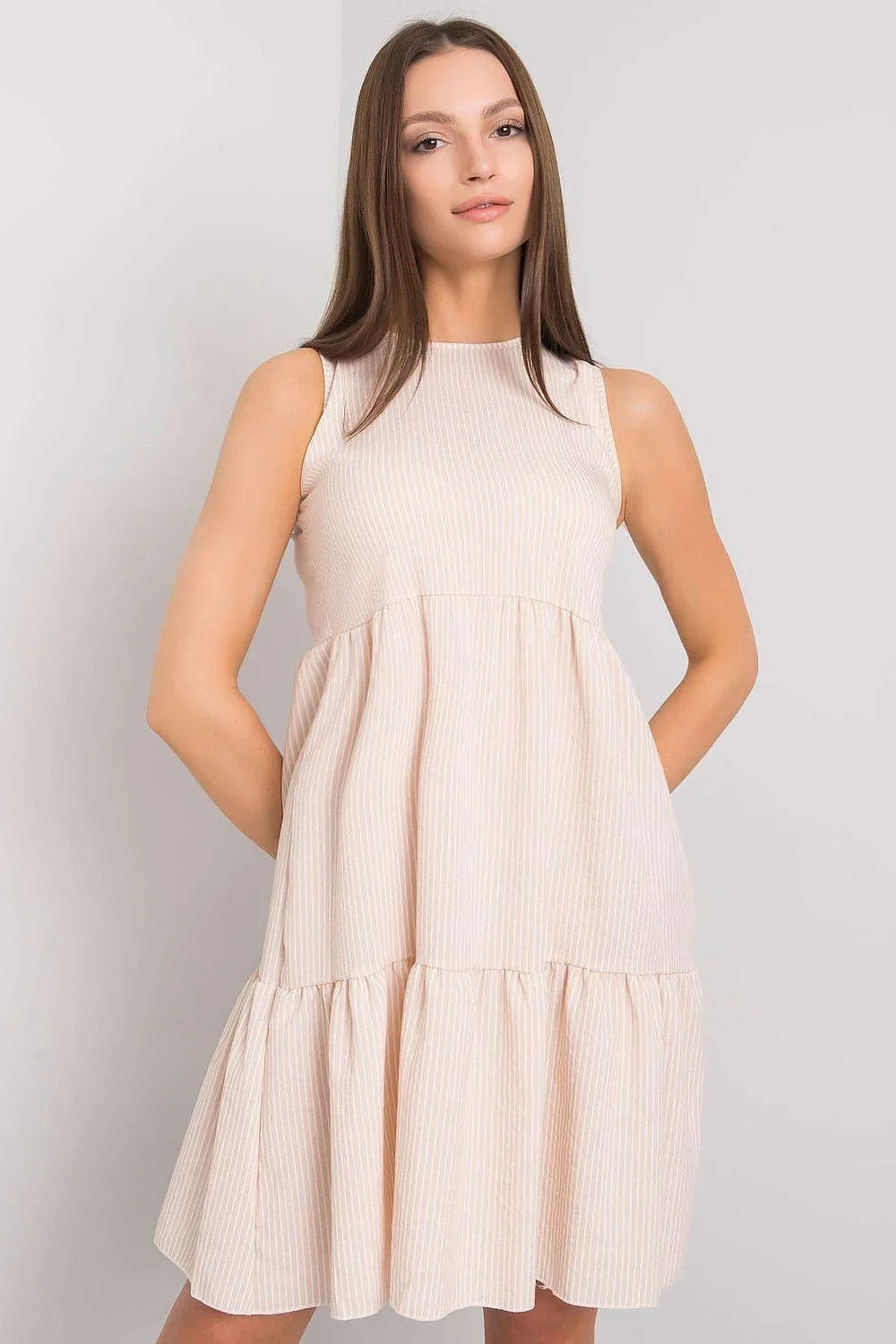 Women's Above Knee Day Dress – Regular Fit With Sleeveless