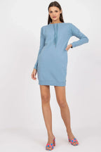 Women's Above Knee Day Dress – Relaxed With Long Sleeves