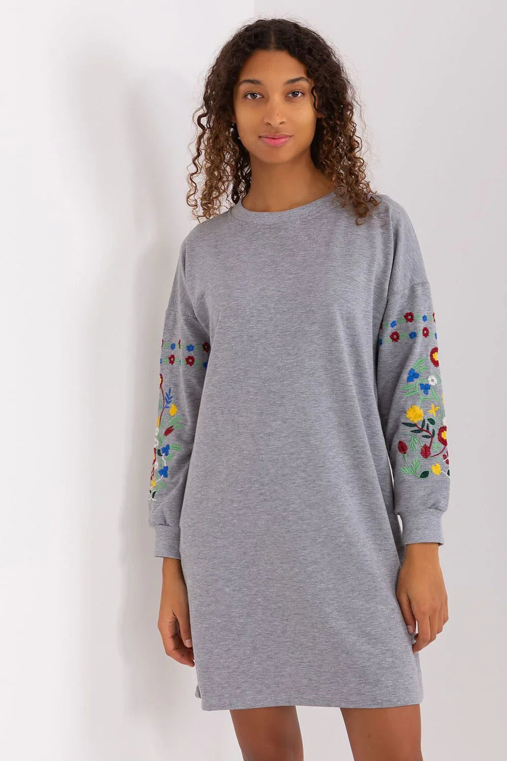 Women's Above Knee Day Dress – Relaxed With Long Sleeves