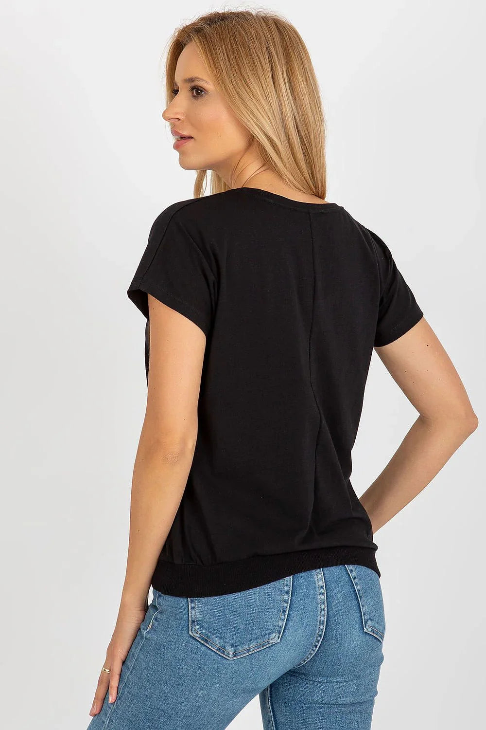 Women's Casual Blouse - Floral, Logo Hip Length