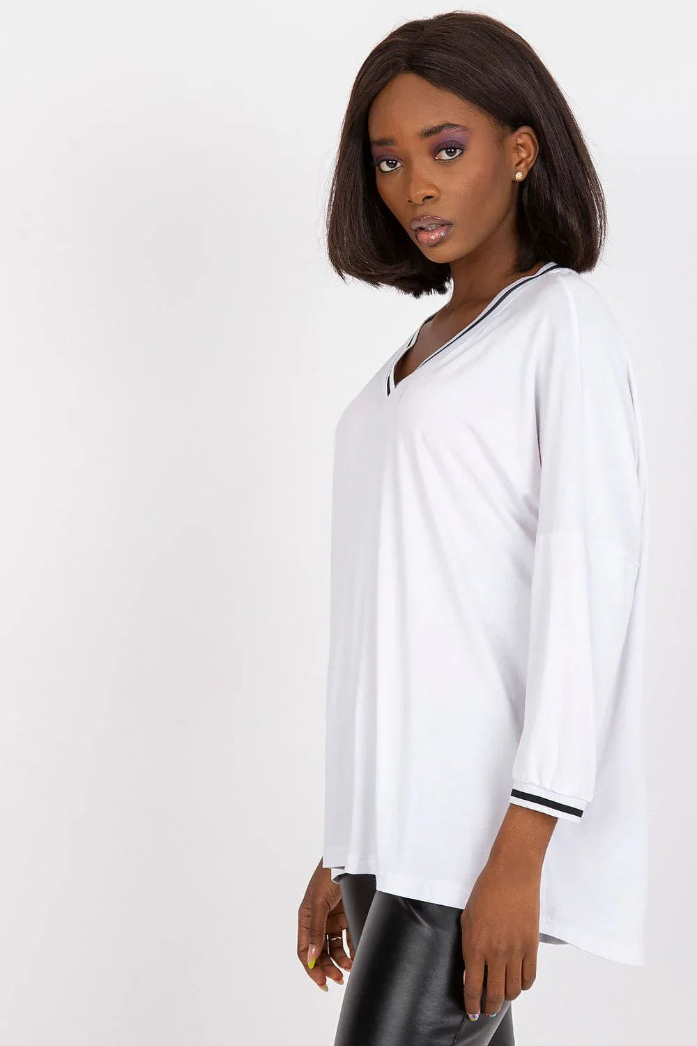 Women's Casual Blouse - Solid Hip Length