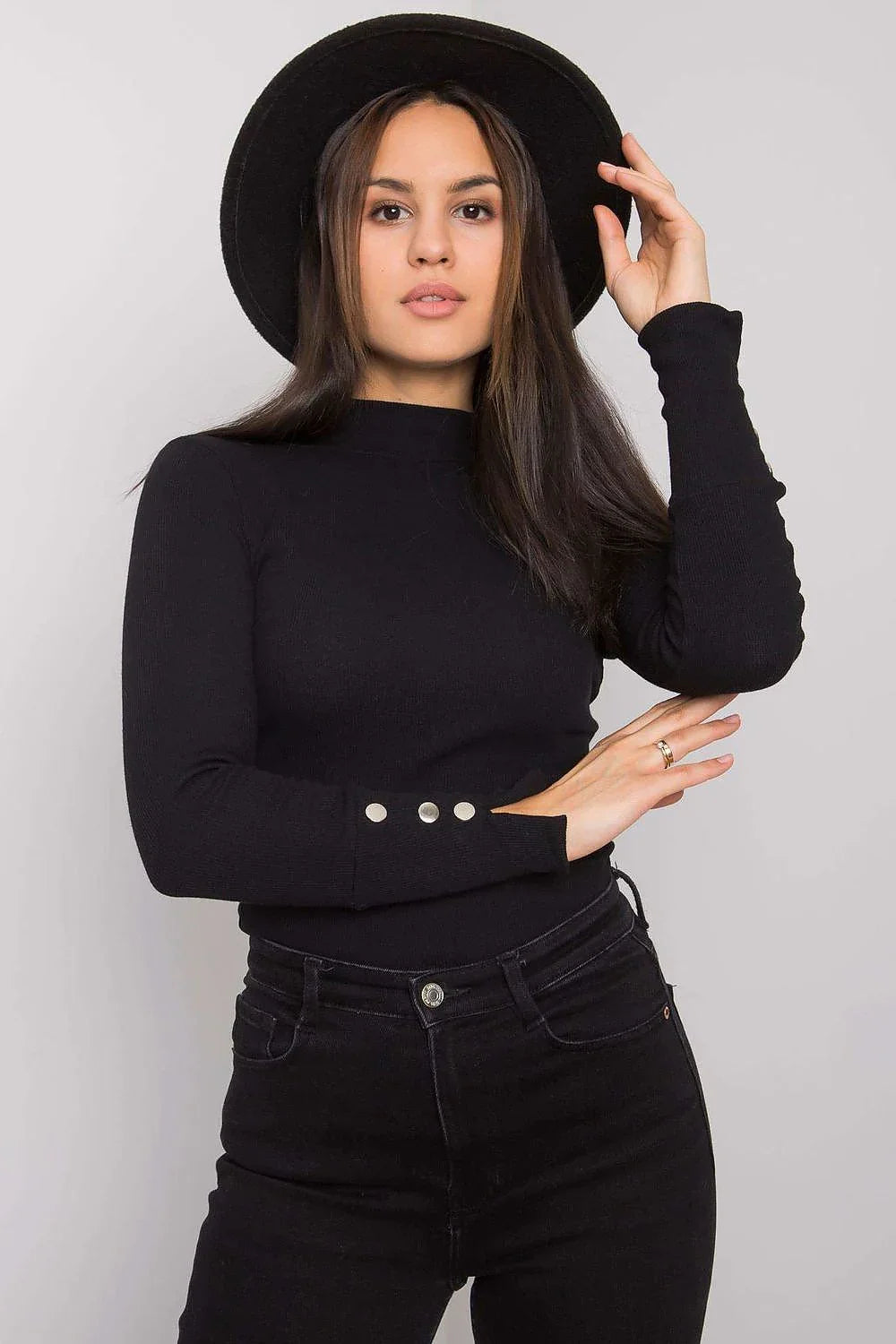 Women's Casual Blouse - Solid Waist Length