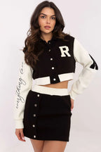 Women’s Collared Blouse and A-Line Mini Skirt Set