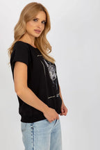 Women's Cotton Blouse - Floral Hip Length