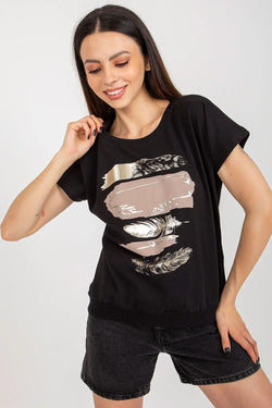 Women's Cotton Blouse - Logo Waist Length - Guocali