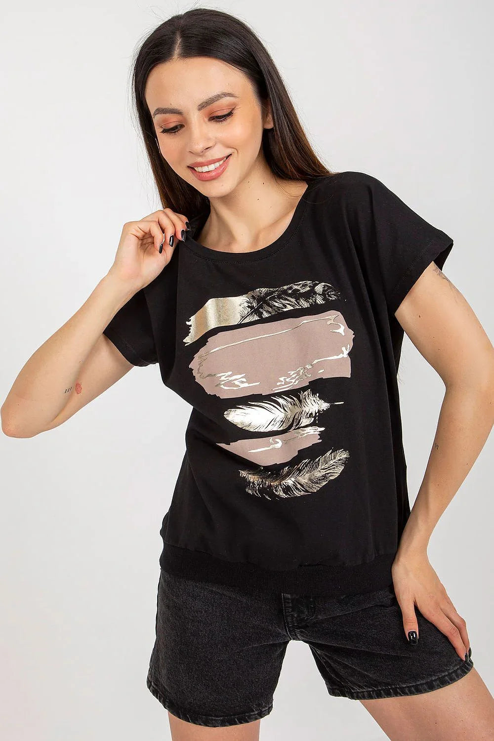 Women's Cotton Blouse - Logo Waist Length