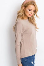 Women's Cotton Blouse - Solid Cropped Length