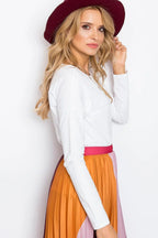 Women's Cotton Blouse - Solid Cropped Length