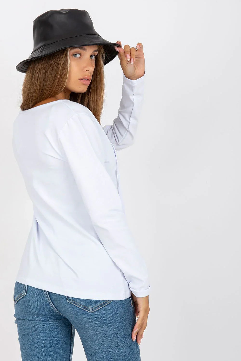 Women's Cotton Blouse - Solid Hip Length