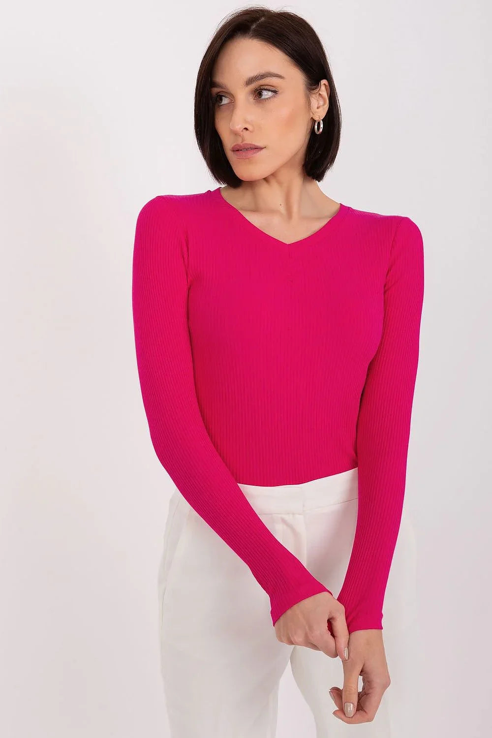 Women's Cotton Blouse - Solid Waist Length
