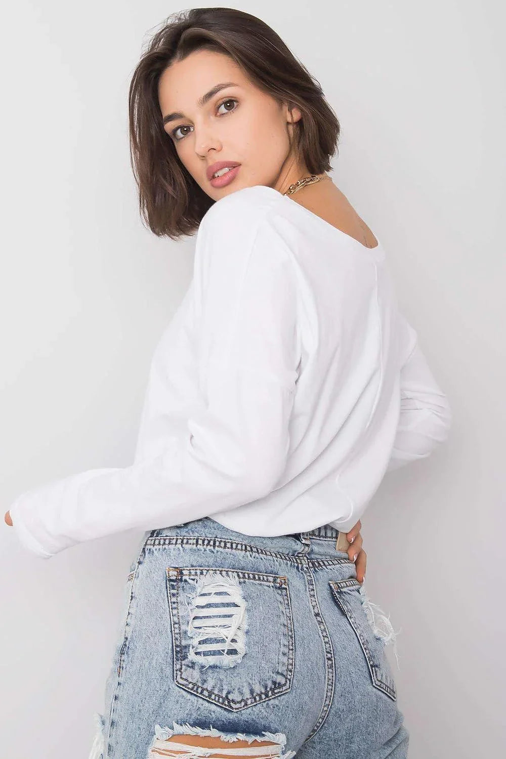Women's Cotton Blouse - Solid Waist Length
