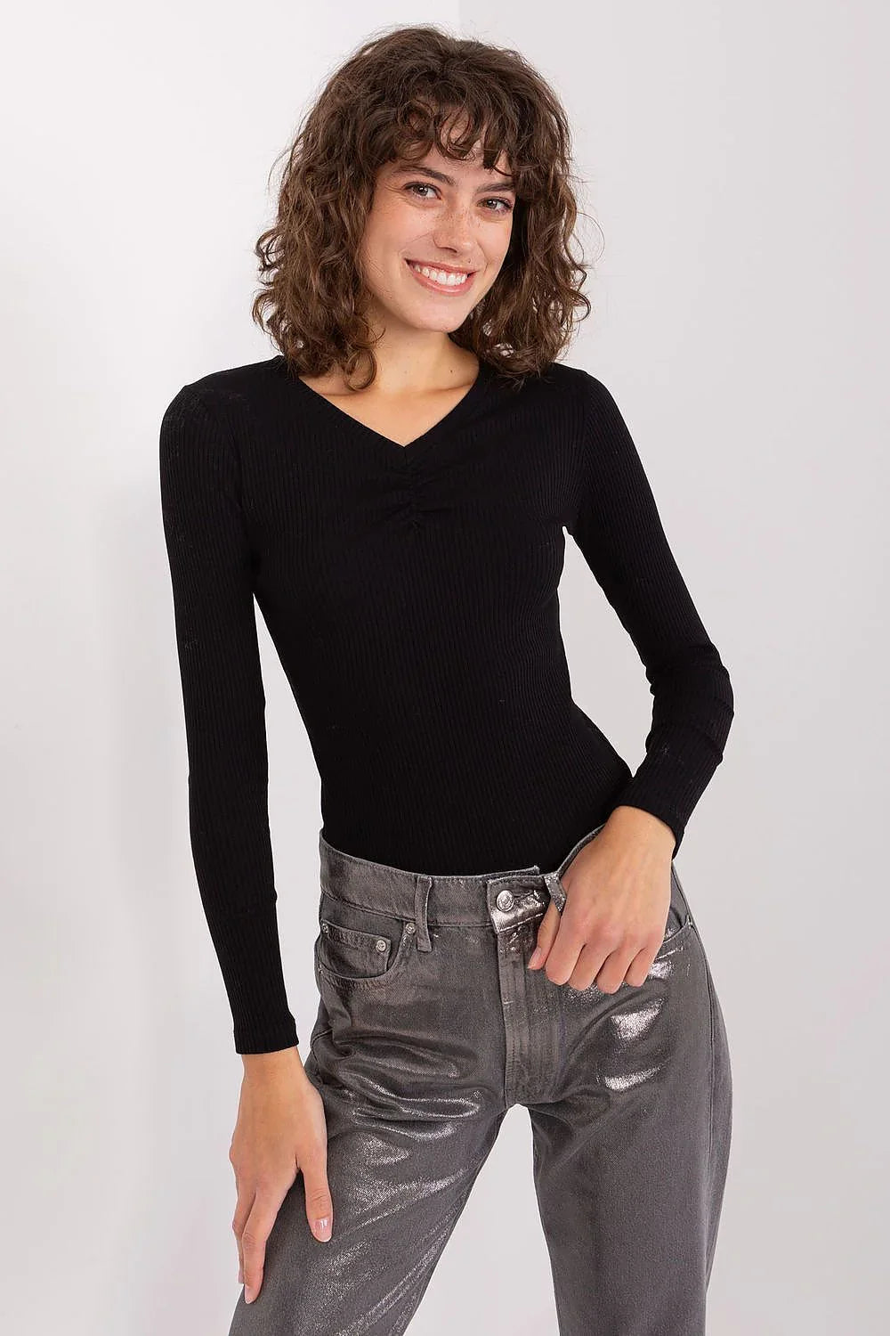 Women's Cotton Blouse - Solid Waist Length
