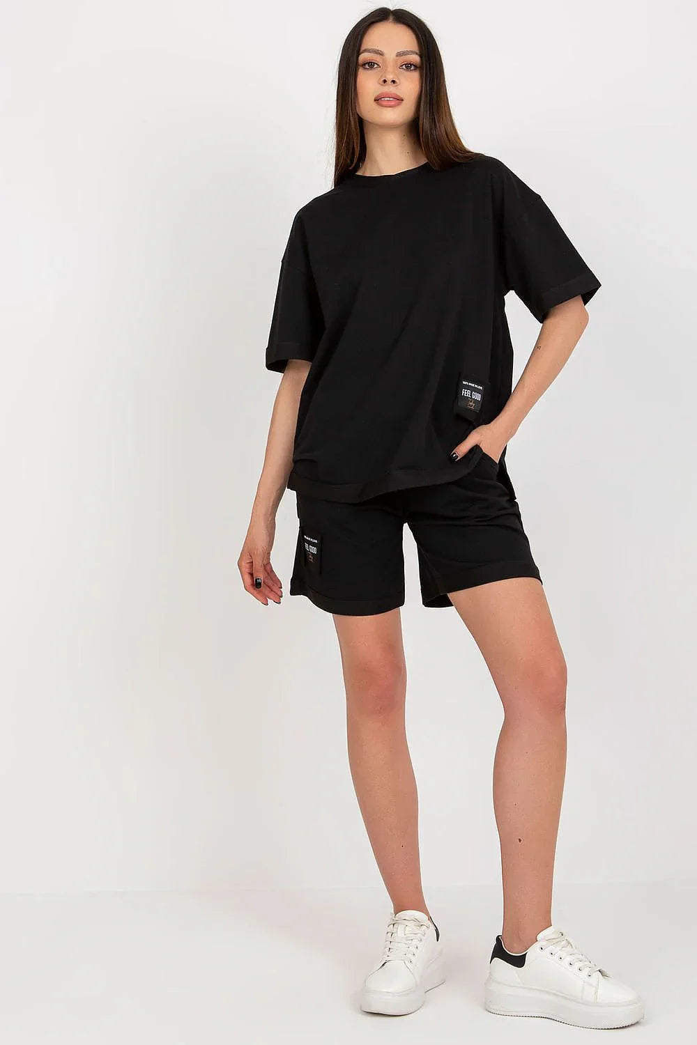 Women’s Cotton Blouse and Shorts Two Piece Set