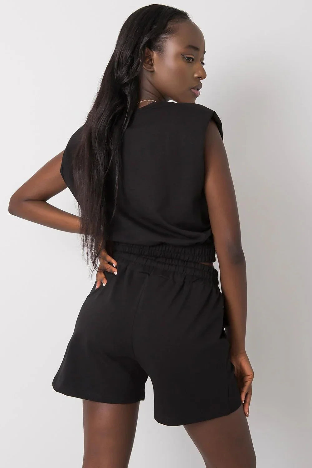 Women’s Cropped Sweatshirt and Shorts Summer Set