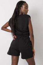 Women’s Cropped Sweatshirt and Shorts Summer Set