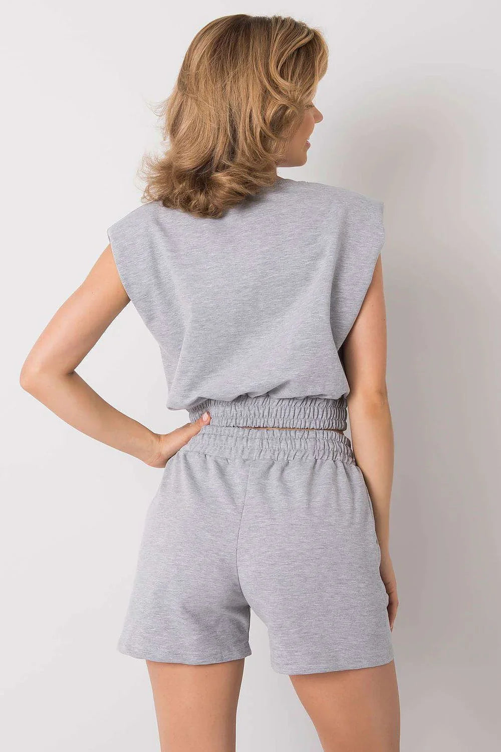 Women’s Cropped Sweatshirt and Shorts Summer Set