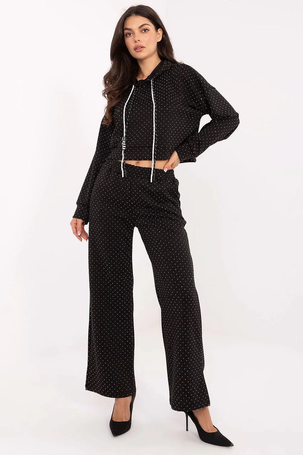 Women’s Elegant Hoodie and Wide Leg Pants Set