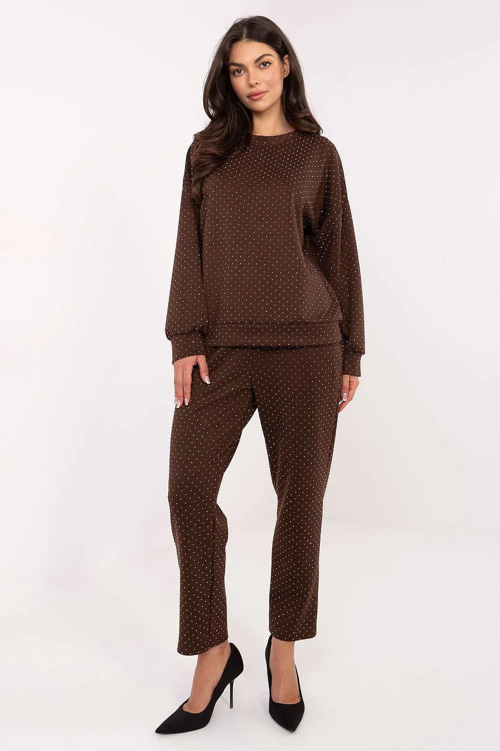 Women’s Elegant Sweatshirt and Straight Leg Pants Set