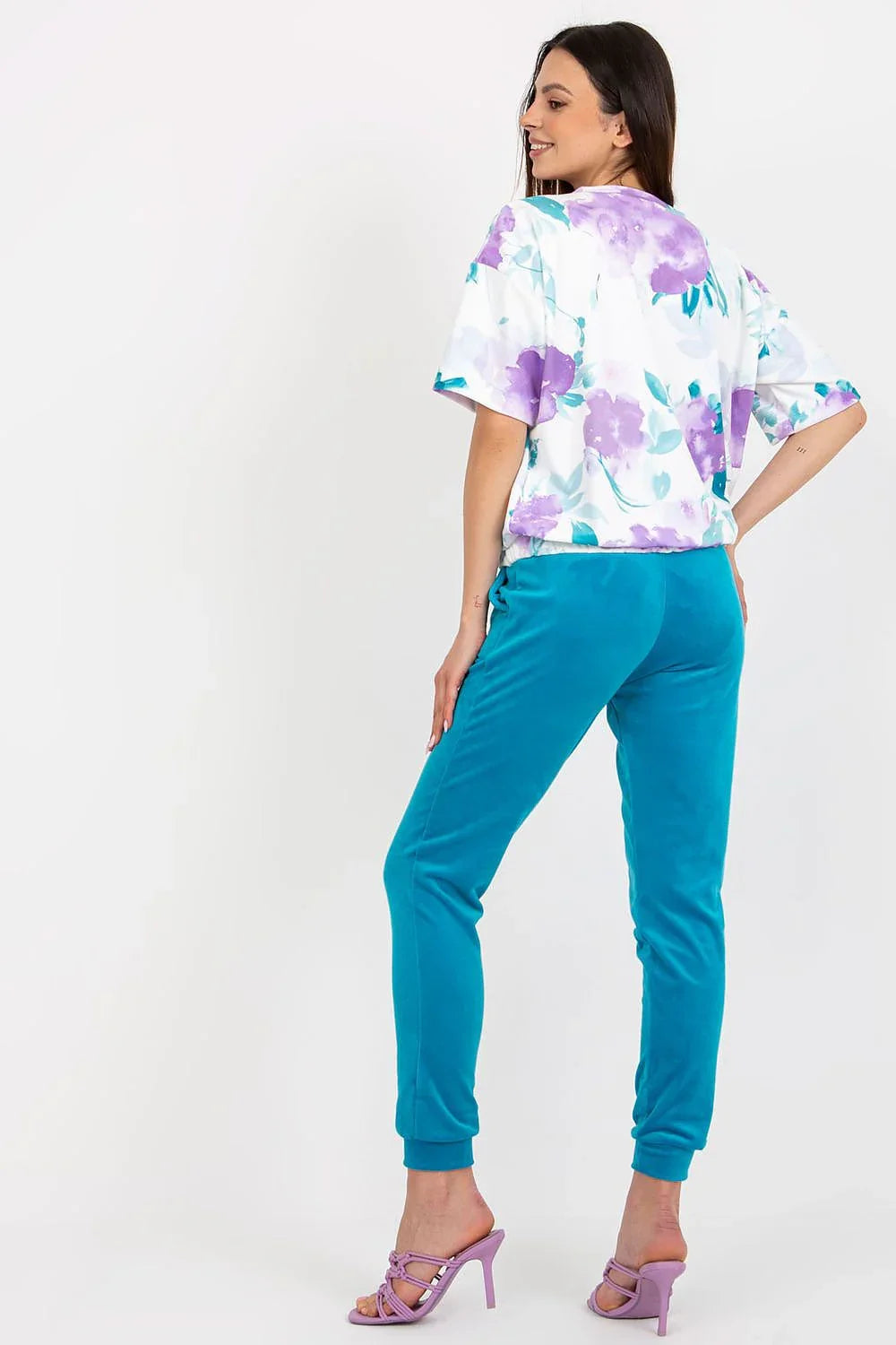 Women’s Floral Blouse and Tapered Pants Set