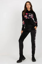 Women’s Floral Hoodie and Tapered Pants Set