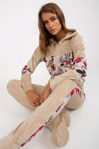 Women’s Floral Hoodie and Tapered Pants Set