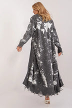 Women's Graphic Longline Cardigan Sweater
