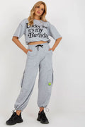 Women’s Graphic T-Shirt and Pants Tracksuit Set - Guocali