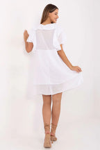 Women's Knee-Length Day Dress – Oversized With Short Sleeves