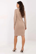 Women's Knee-Length Day Dress – Slim With Long Sleeves
