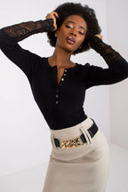 Women's Lace Blouse - Lace Waist Length