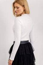 Women's Long Sleeve Blouse - Solid Waist Length