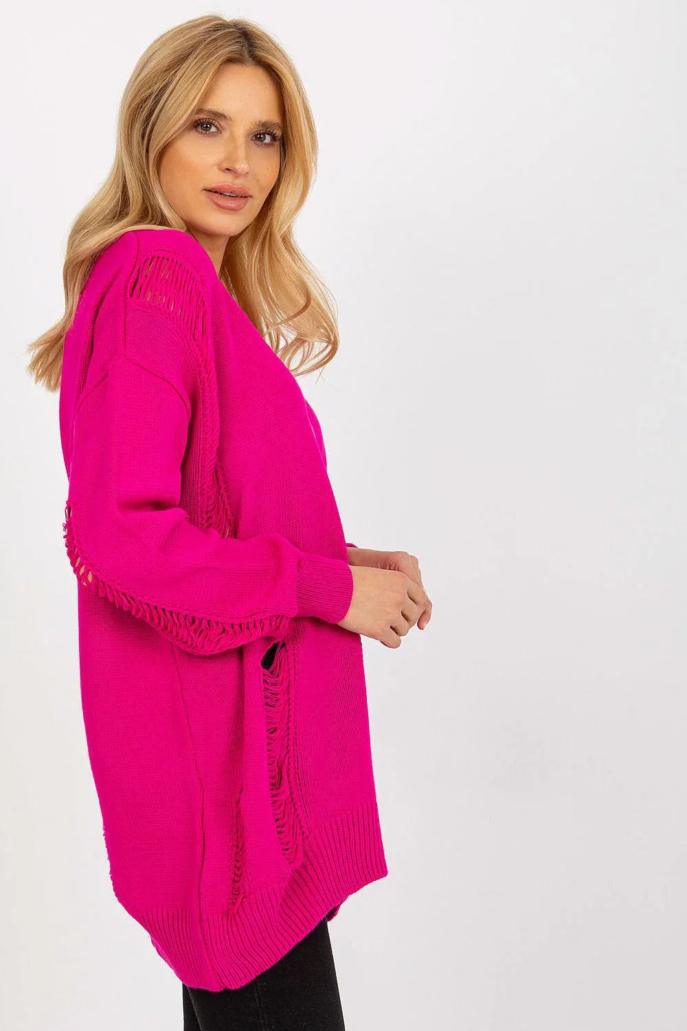 Women's Longline Button Cardigan Sweater