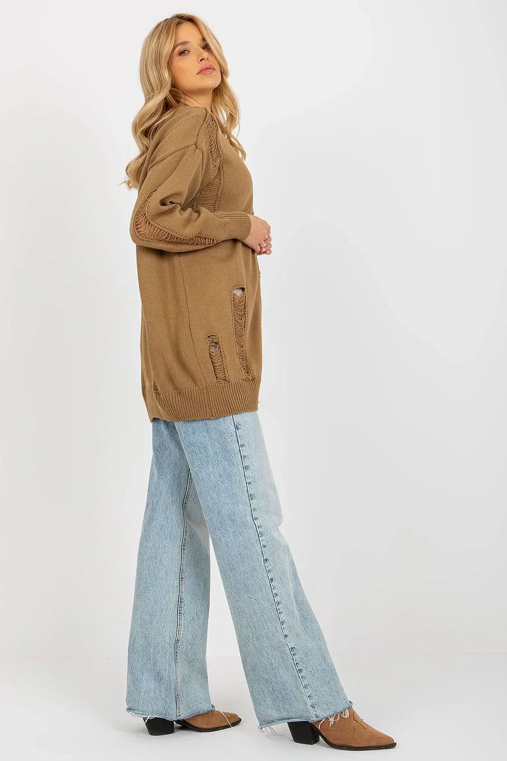 Women's Longline Button Cardigan Sweater