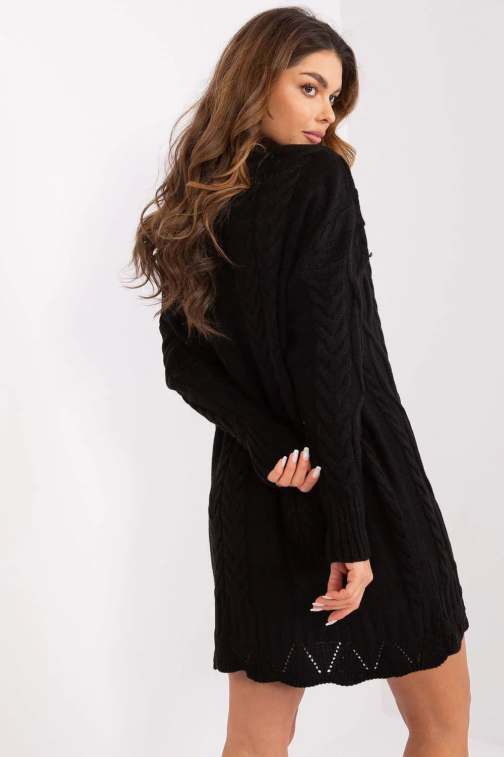 Women's Midi Day Dress – Relaxed With Long Sleeves