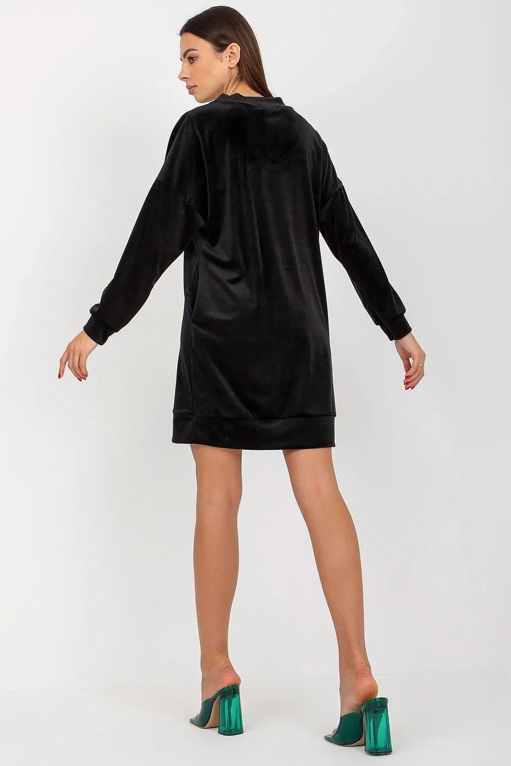 Women's Mini Day Dress – Regular Fit With Long Sleeves