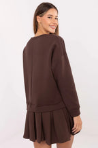 Women's Mini Day Dress – Regular Fit With Long Sleeves