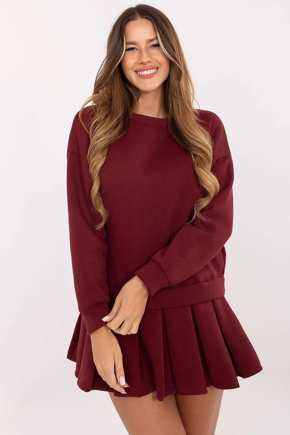 Women's Mini Day Dress – Regular Fit With Long Sleeves