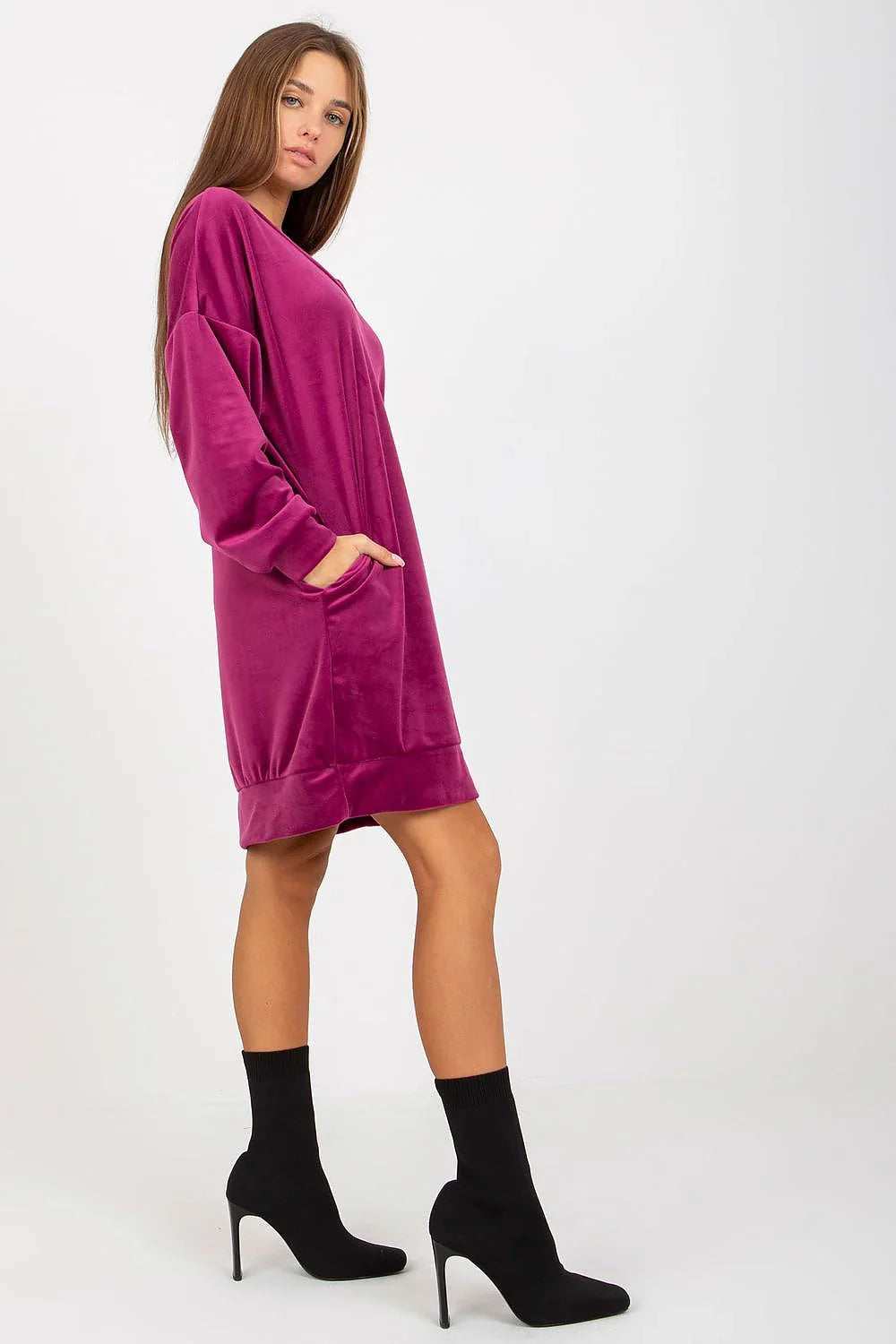 Women's Mini Day Dress – Regular Fit With Long Sleeves