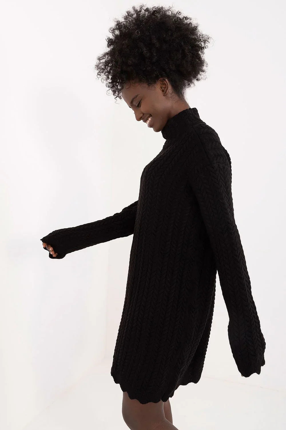 Women's Mini Day Dress – Relaxed With Long Sleeves