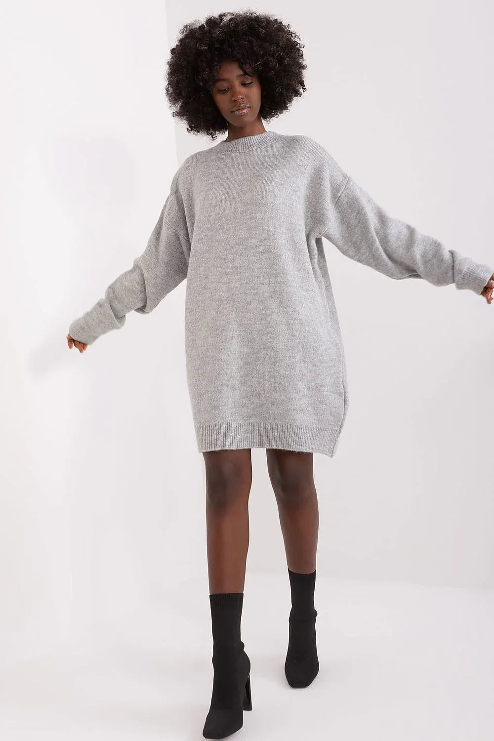 Women's Mini Day Dress – Relaxed With Long Sleeves