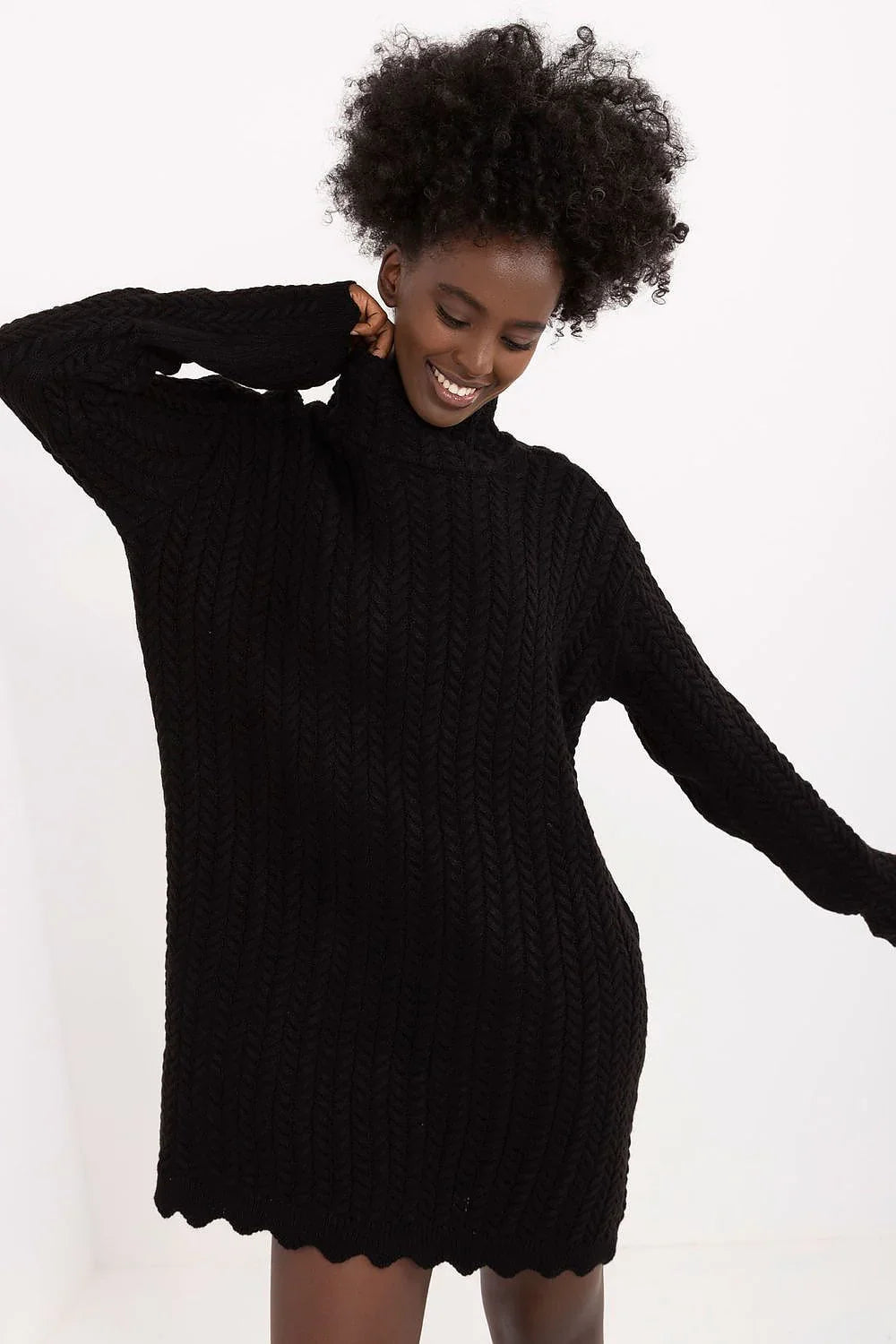 Women's Mini Day Dress – Relaxed With Long Sleeves