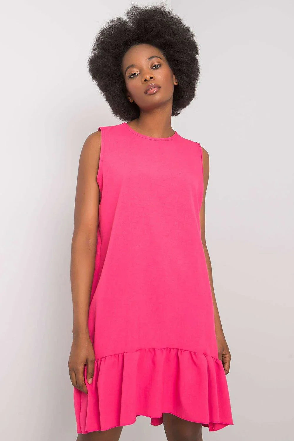 Women's Mini Day Dress – Relaxed With Sleeveless