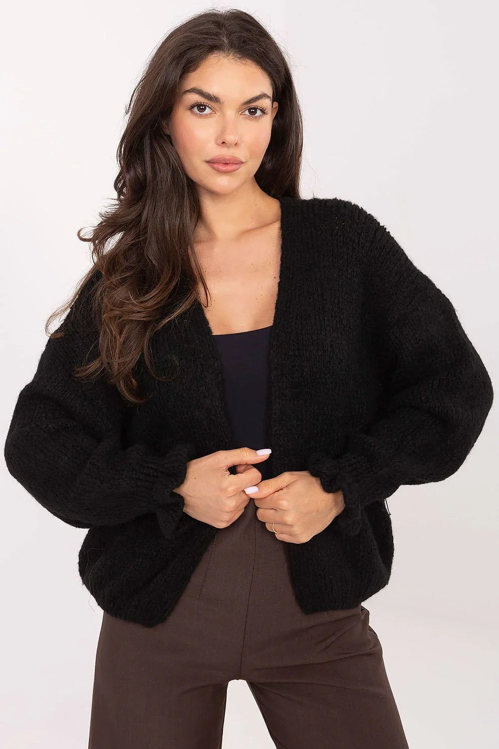 Women's Minimalist Open Cardigan Sweater