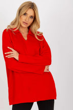 Women's Minimalist Solid V-Neck Pullover Sweater