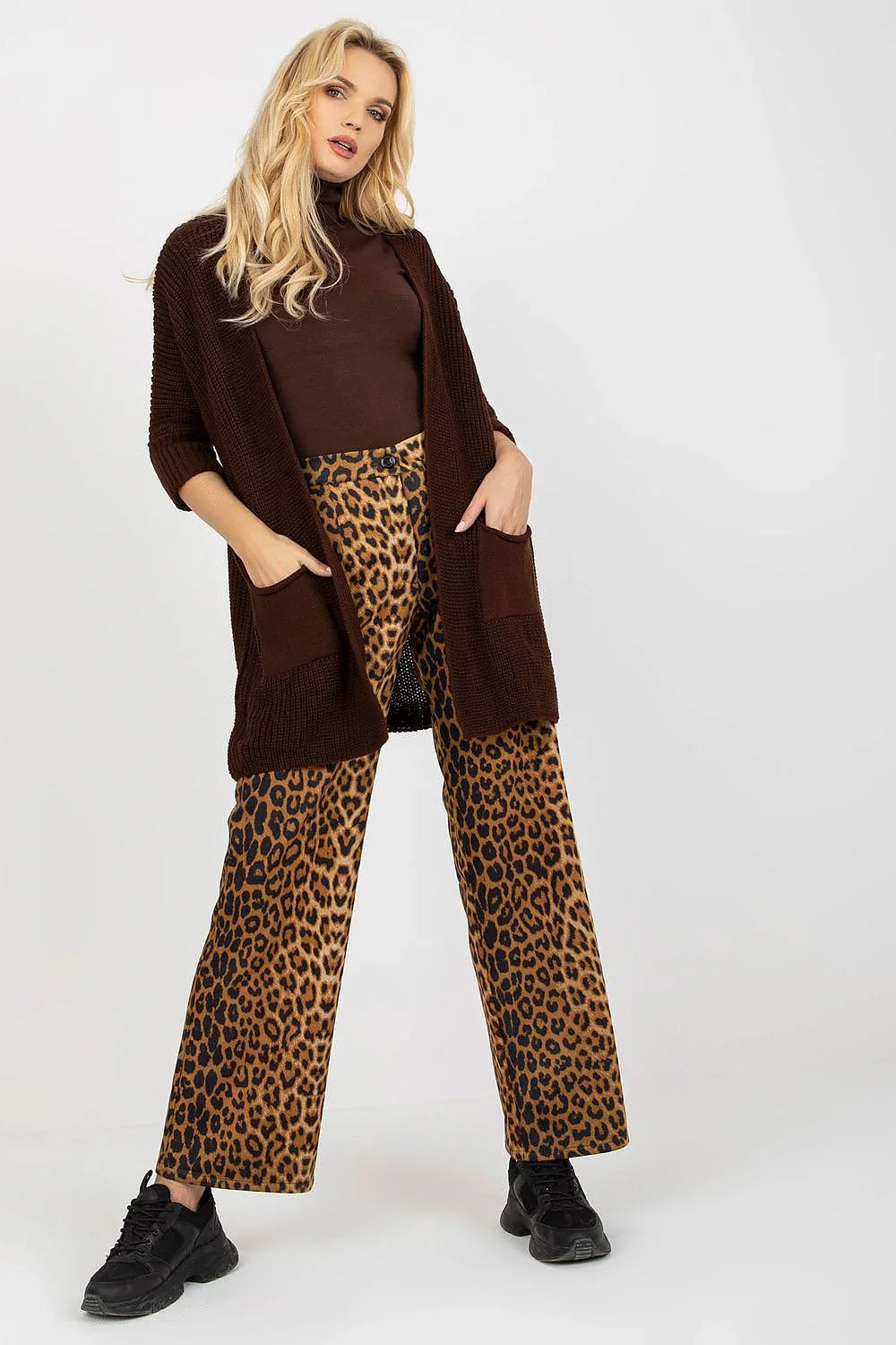 Women's Open Front Longline Cardigan Sweater fashion image